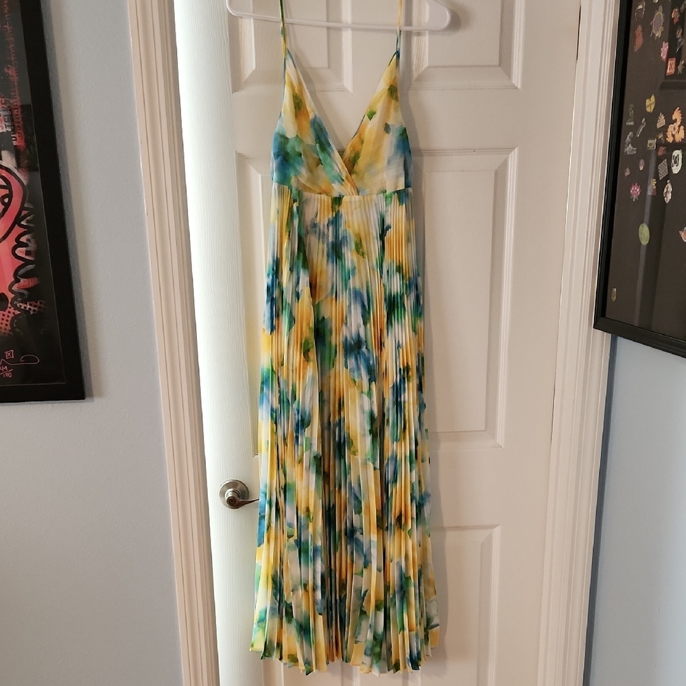 Misa Multicolor Sleeveless Midi Dress